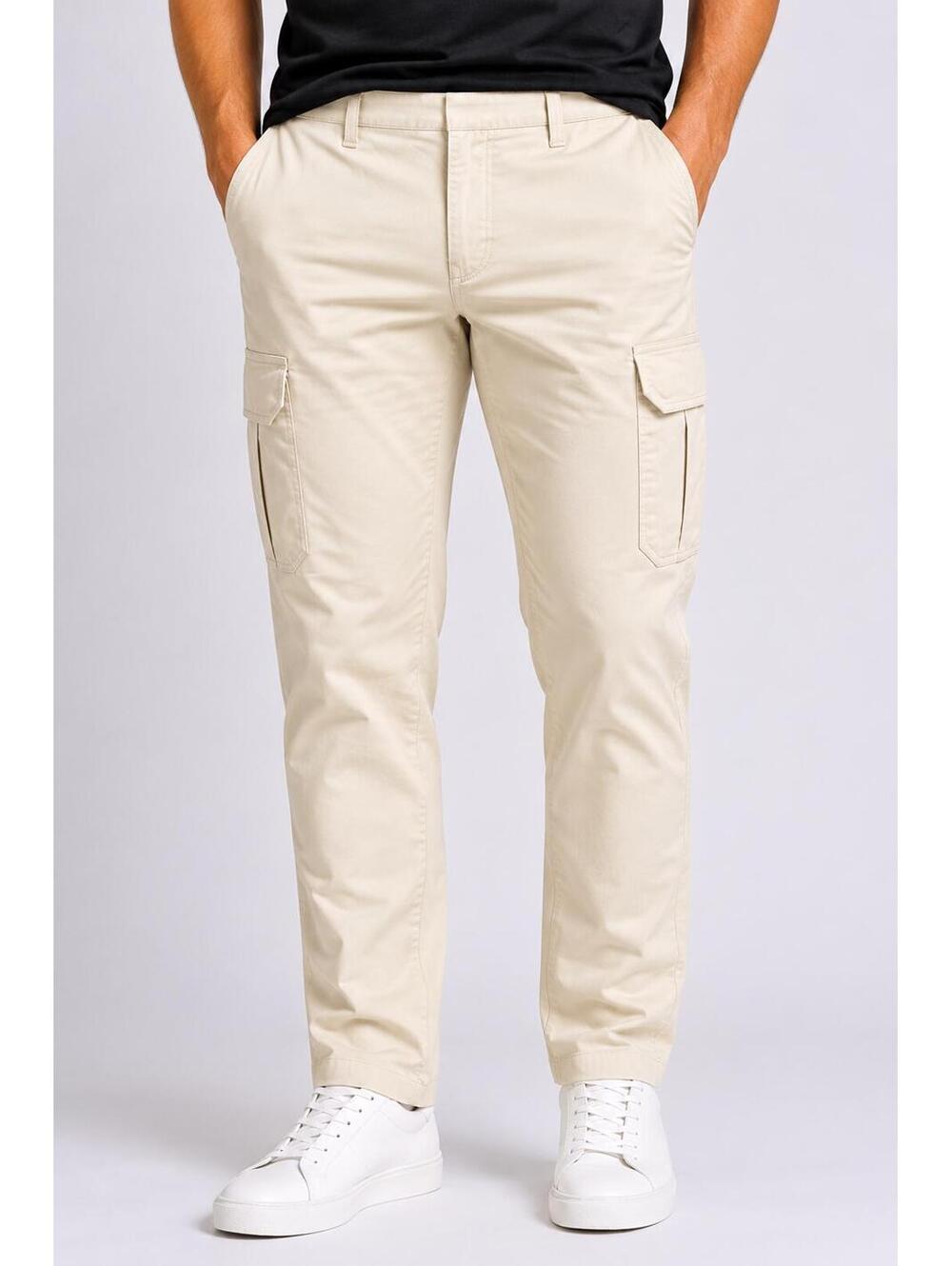 NWT Piombo Men's Slim Fit Stretch Cotton Cargo Pants Size 36